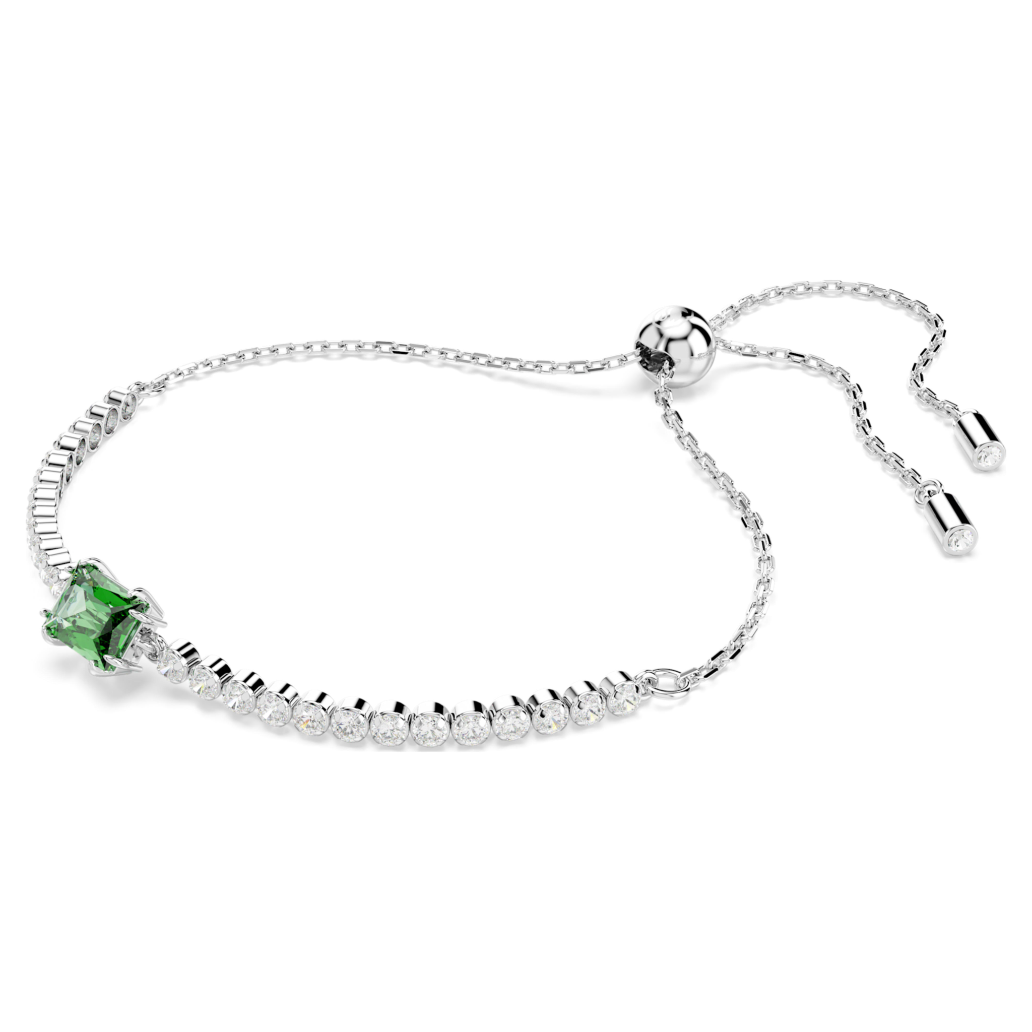 Swarovski Matrix armband Tennis verschillende slijpvormen Zilverkleurig/Wit (M) 5693411