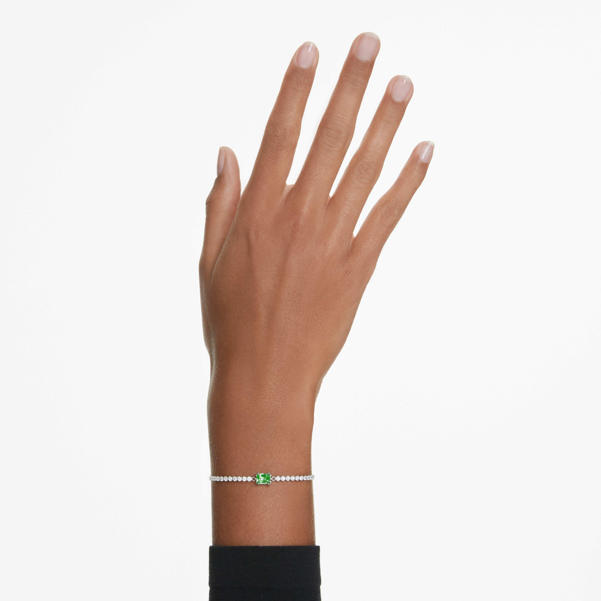 Swarovski Matrix armband Tennis verschillende slijpvormen Zilverkleurig/Wit (M) 5693411