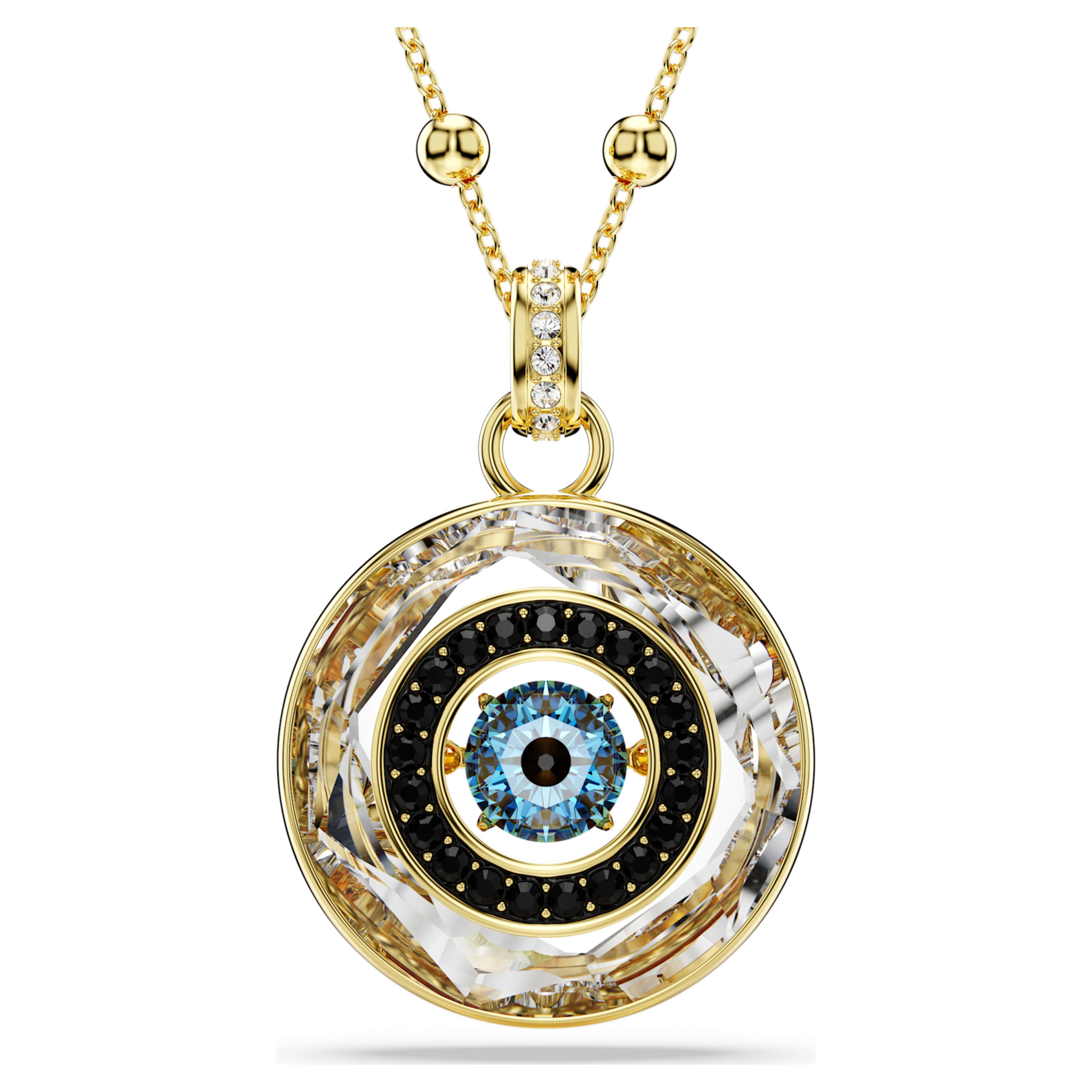 Swarovski Symbolica ketting met hanger Boze oog  Goudkleurig/Blauw (M) 5692166