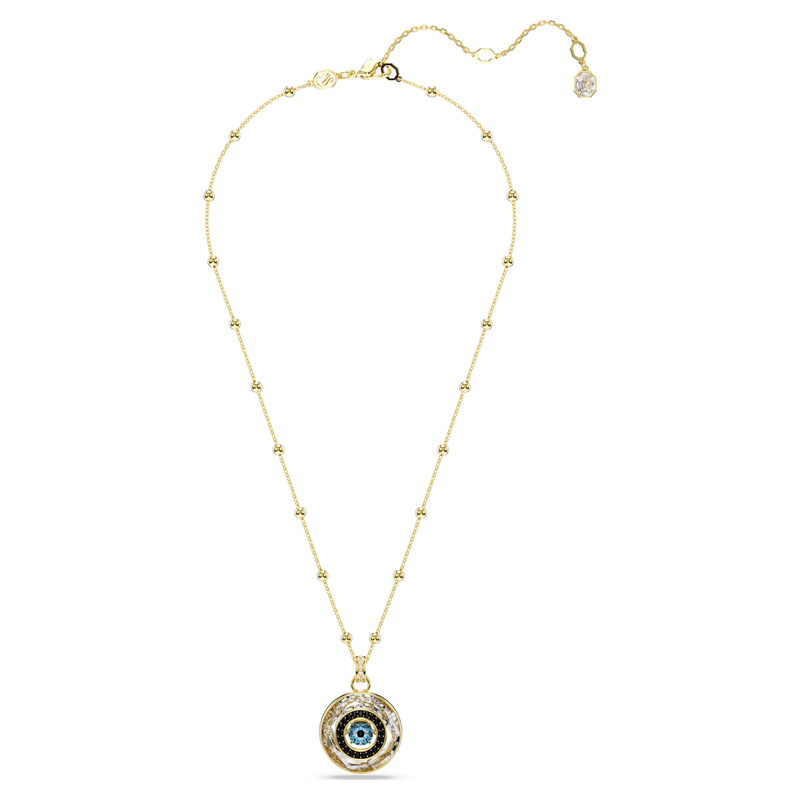 Swarovski Symbolica ketting met hanger Boze oog  Goudkleurig/Blauw (M) 5692166