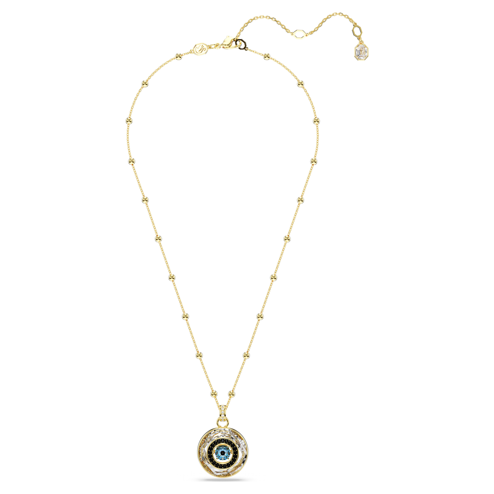 Swarovski Symbolica ketting met hanger Boze oog  Goudkleurig/Blauw (M) 5692166
