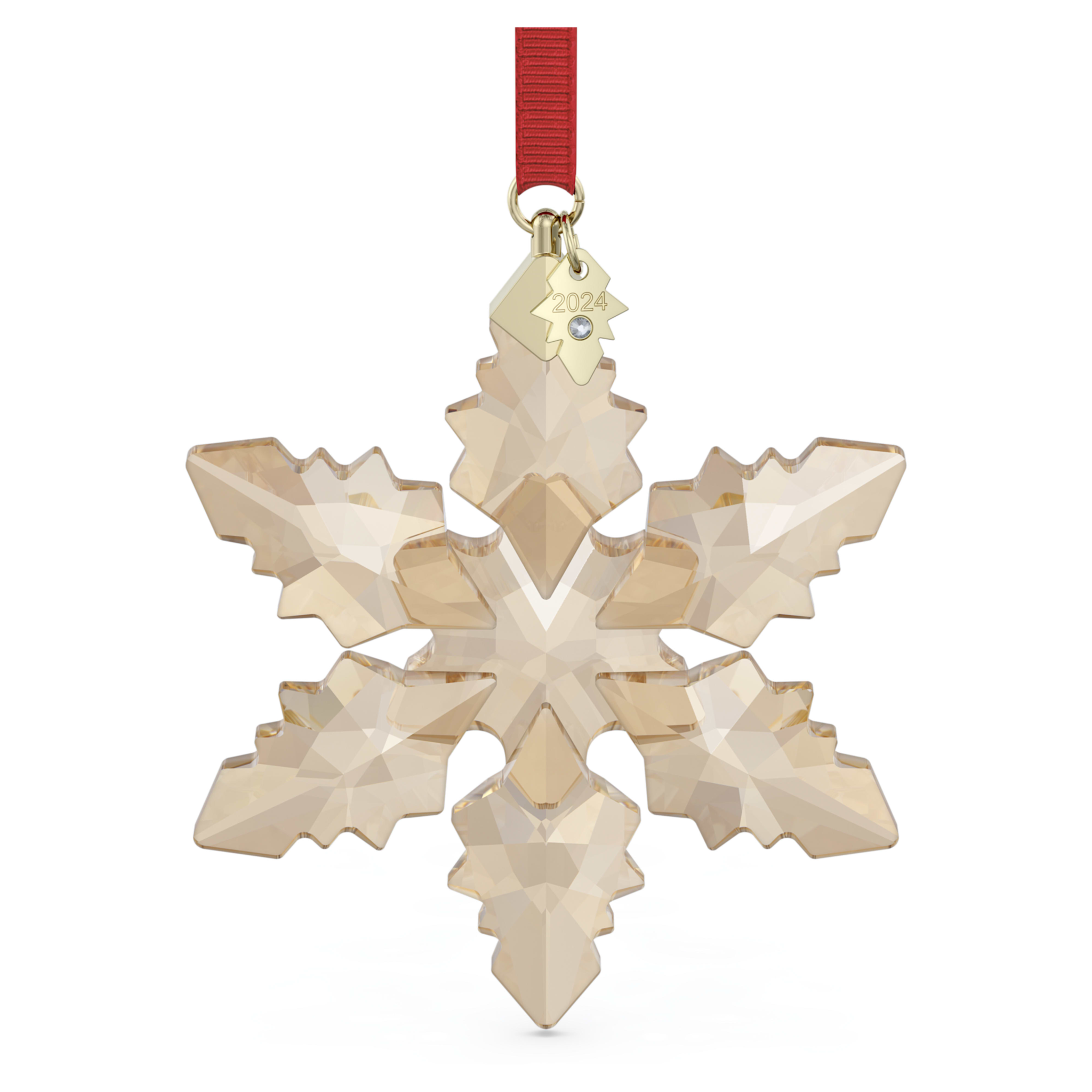 Swarovski Annual Edition kristallen ornament Ornament Festive 2024 Goudkleurig/Rood 5674349