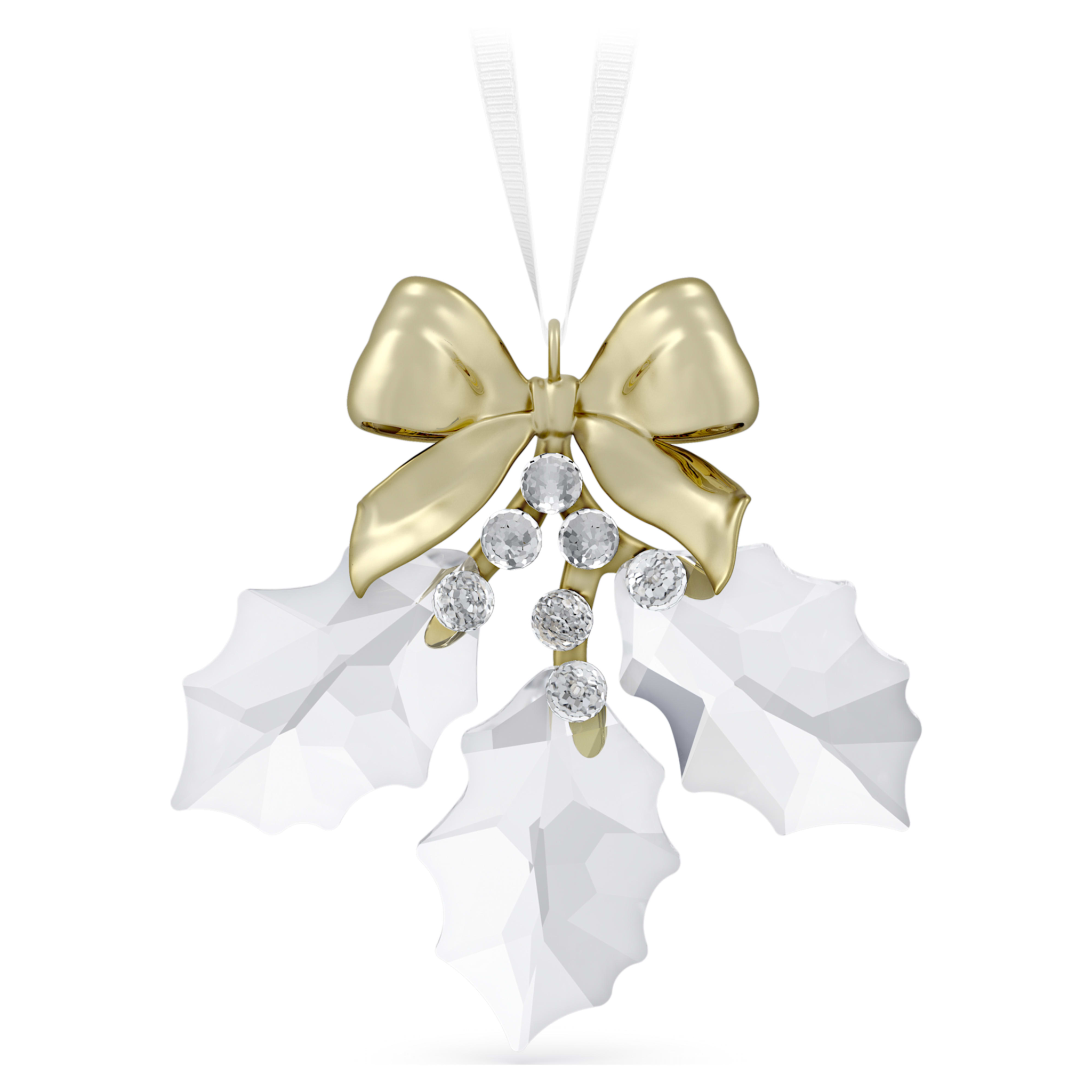 Swarovski Holiday Magic kristallen ornament Hulstbladeren Wit/Goudkleurig 5685701