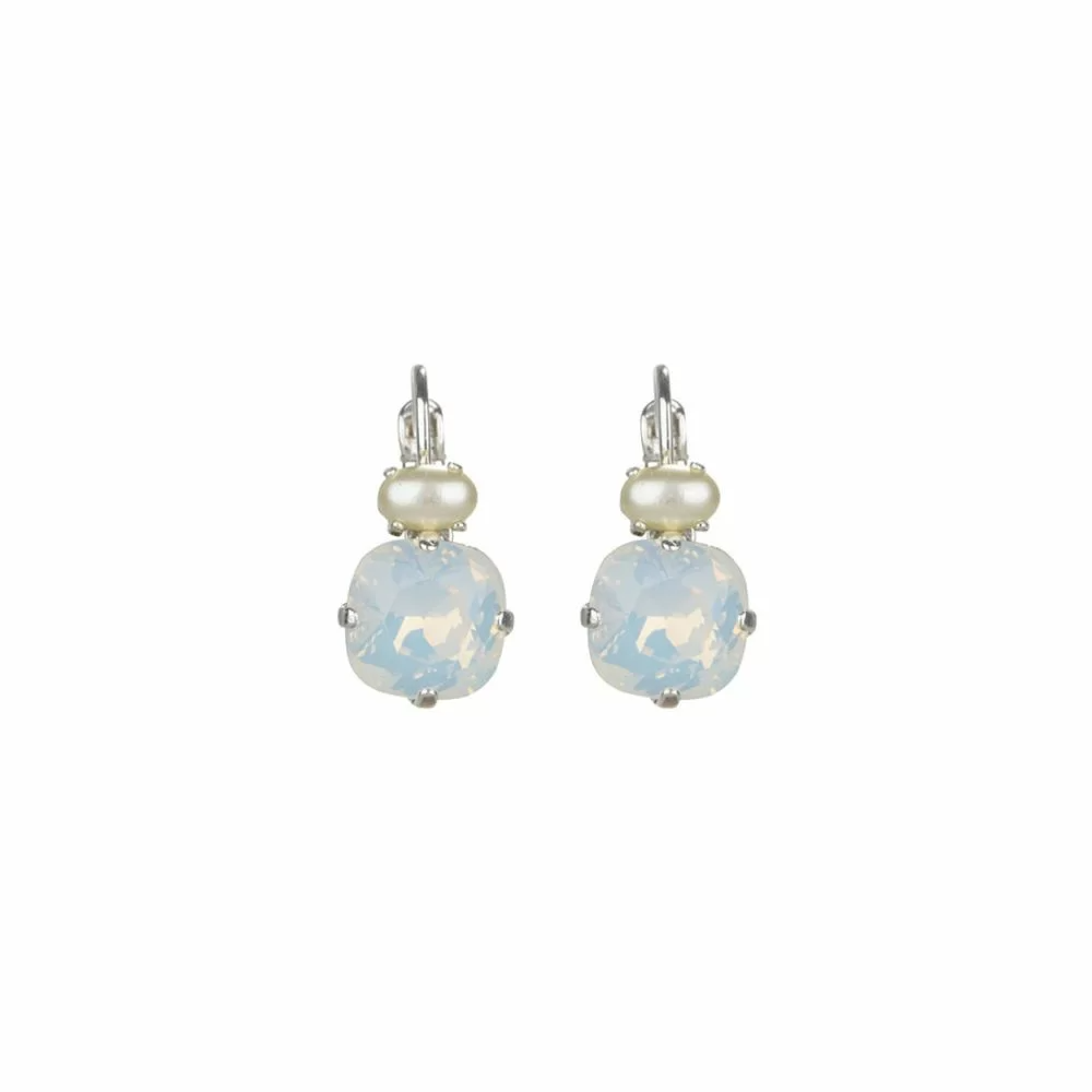 Camps & Camps Zilverkleurige oorbellen - Wit Opaal 1A537 WO