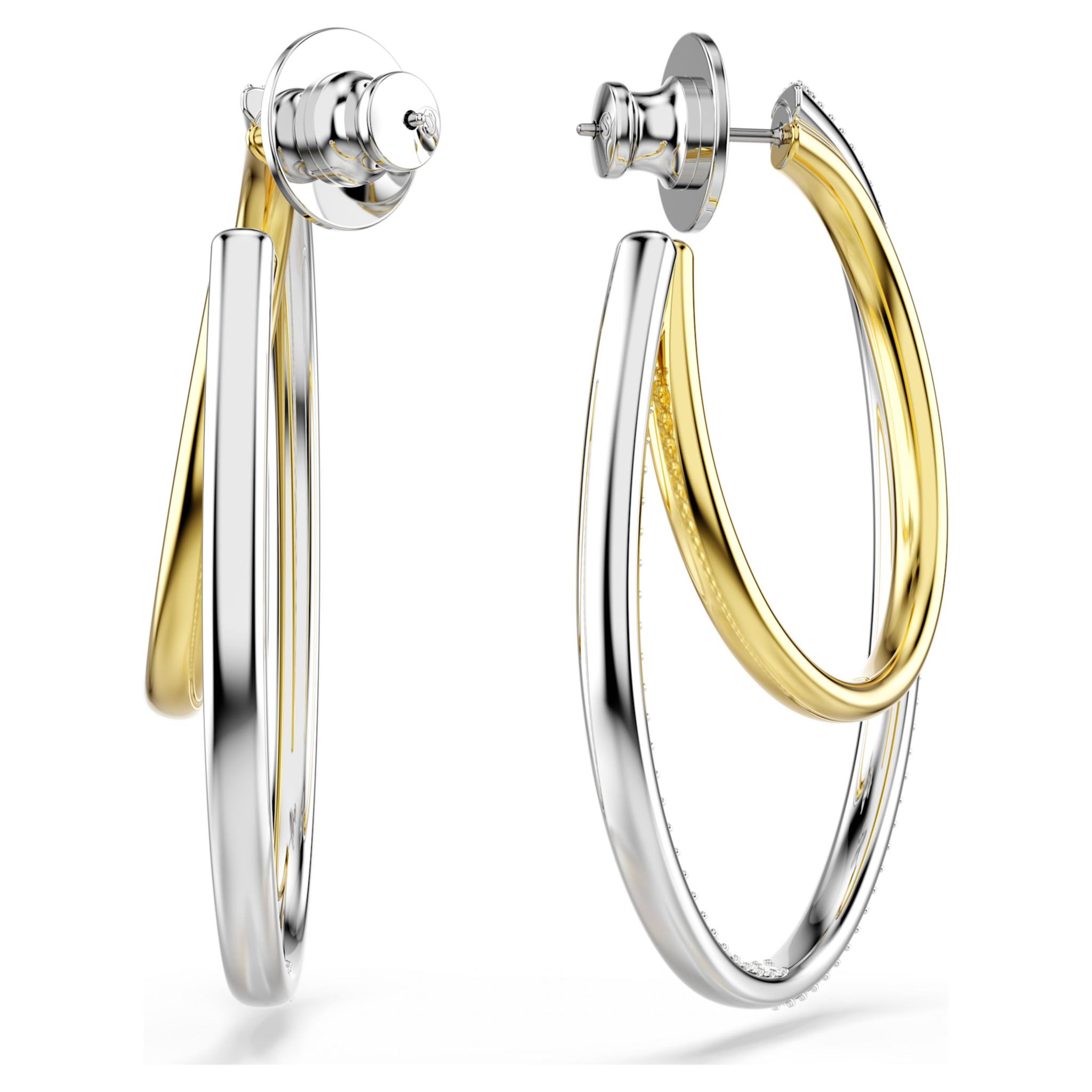 Swarovski Hyperbola oorbellen Ronde slijpvorm Goudkleurig/Wit 5702400