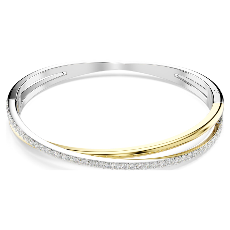 Swarovski Hyperbola armband Two Tone ronde slijpvorm Goudkleurig/Wit