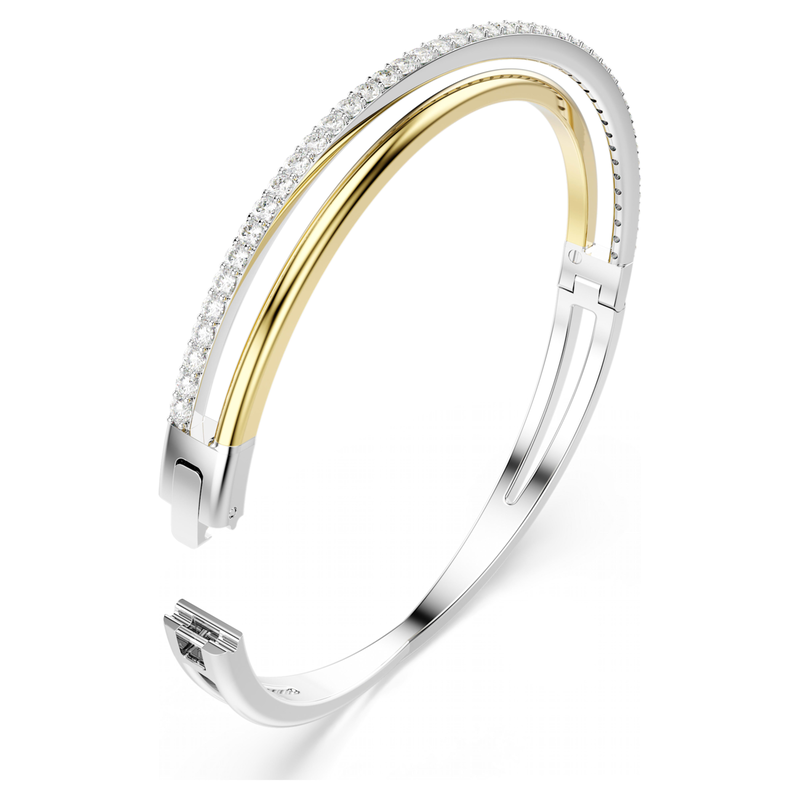 Swarovski Hyperbola armband Two Tone ronde slijpvorm Goudkleurig/Wit