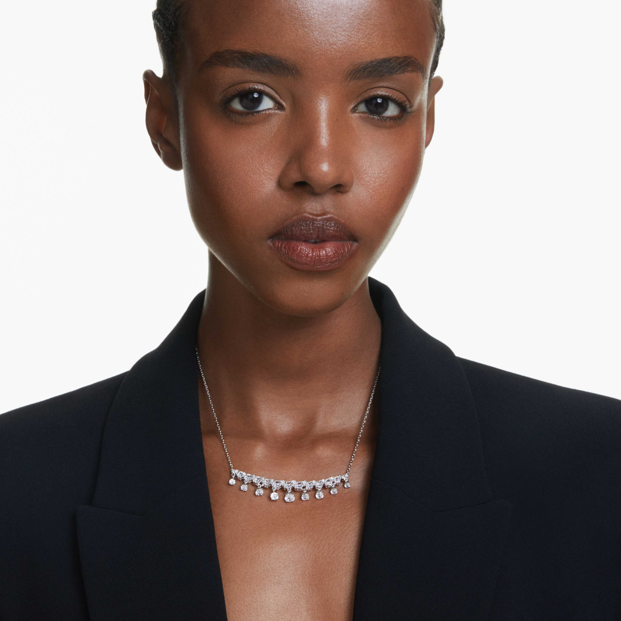 Swarovski Idyllia ketting met hanger Verschillende slijpvormen Zilverkleurig/Wit 5692637