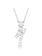 Swarovski Matrix ketting met hanger Verschillende slijpvormen Zilverkleurig/Wit 5700420