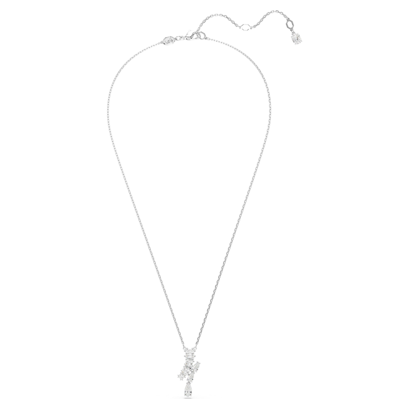 Swarovski Matrix ketting met hanger Verschillende slijpvormen Zilverkleurig/Wit 5700420