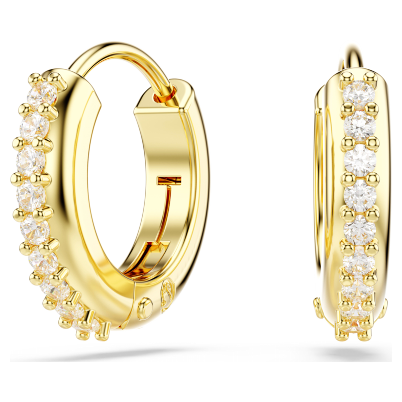 Swarovski Matrix oorbellen Ronde slijpvorm Goudkleurig/Wit 5697228