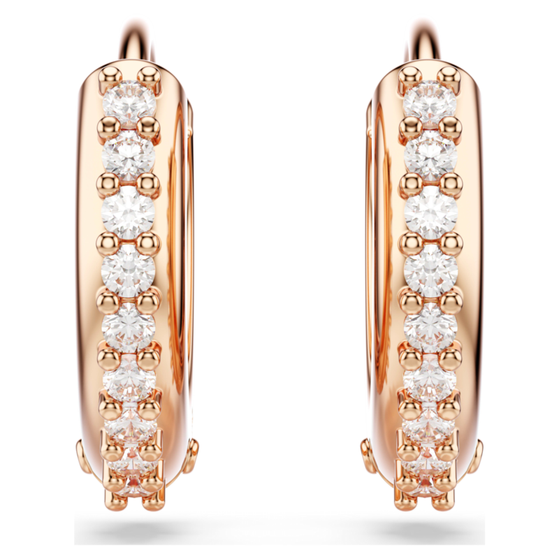 Swarovski Matrix oorbellen Ronde slijpvorm Rosékleurig/Wit 5690669