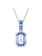 Swarovski Millenia ketting met hanger Octagon Slijpvorm Zilverkleurig/Blauw 5696518