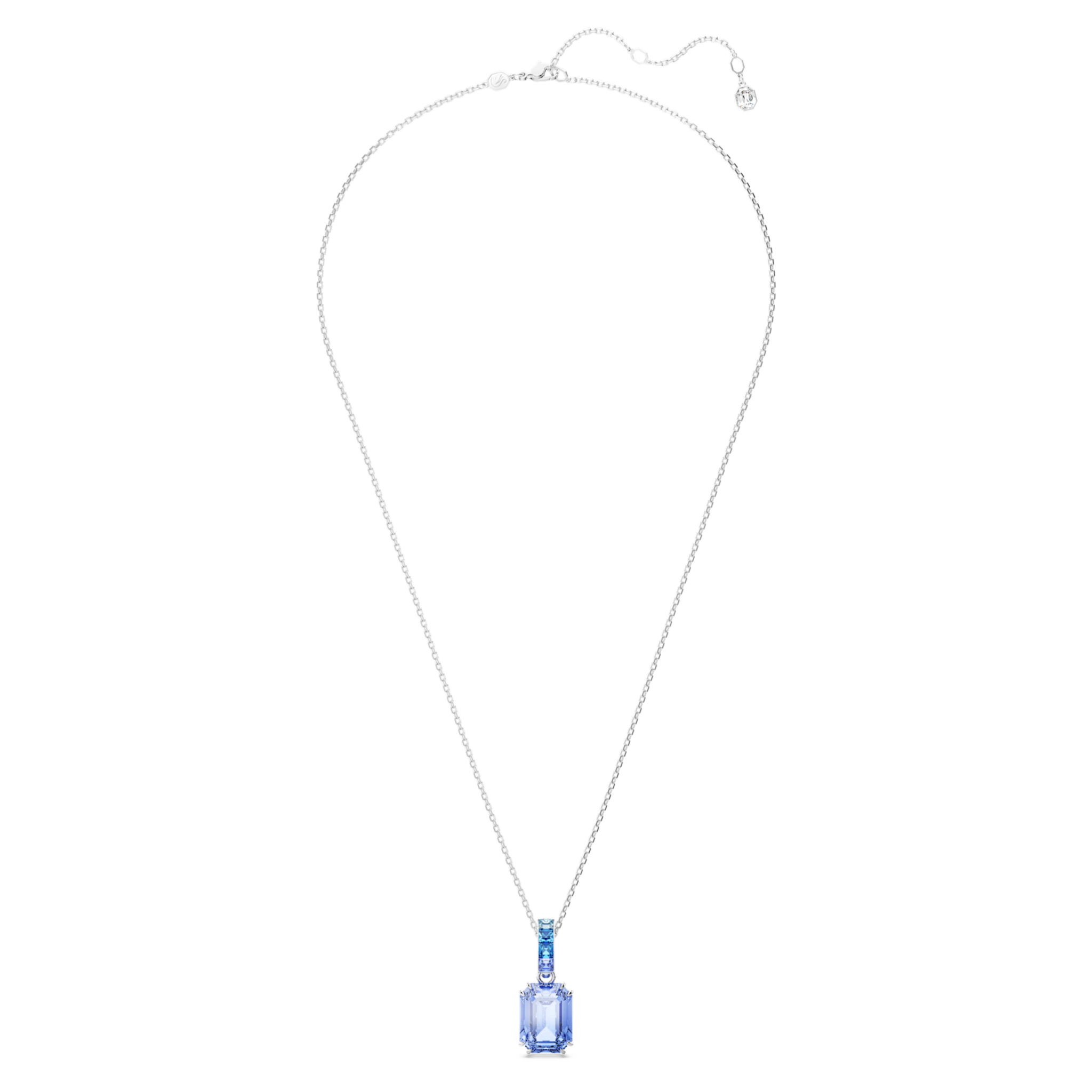 Swarovski Millenia ketting met hanger Octagon Slijpvorm Zilverkleurig/Blauw 5696518