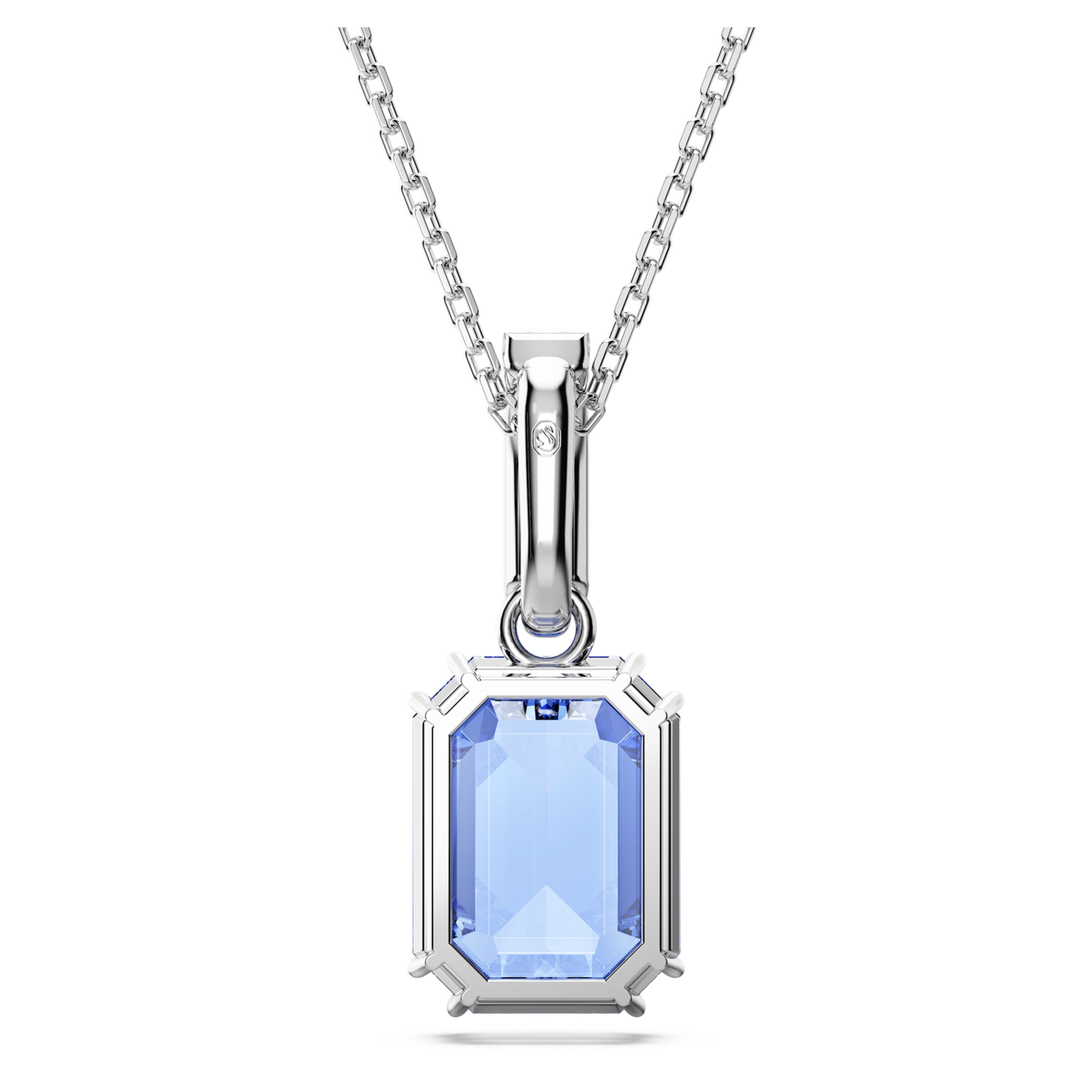 Swarovski Millenia ketting met hanger Octagon Slijpvorm Zilverkleurig/Blauw 5696518