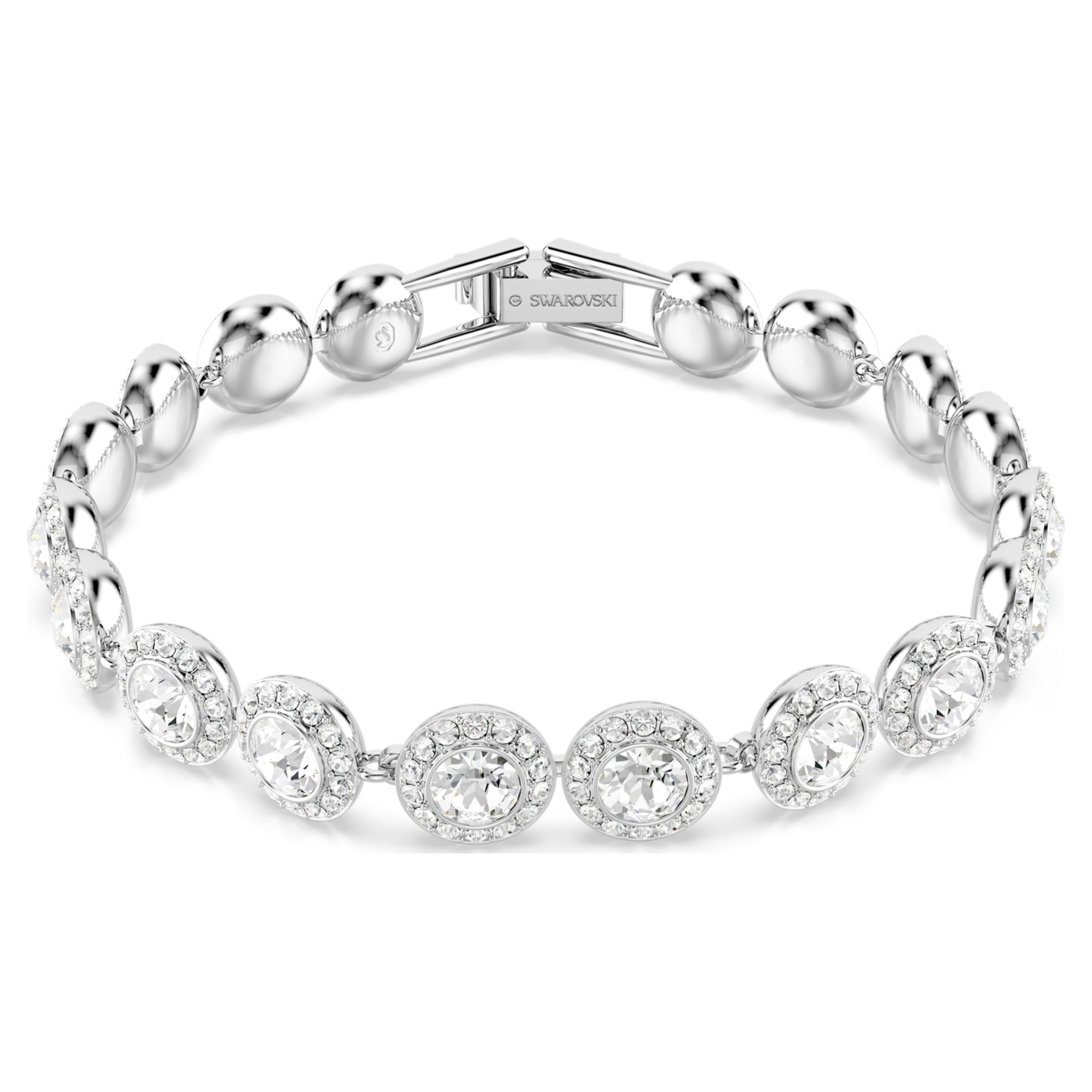 Swarovski Una armband Angelic Ronde slijpvorm Zilverkleurig/Wit 5682279