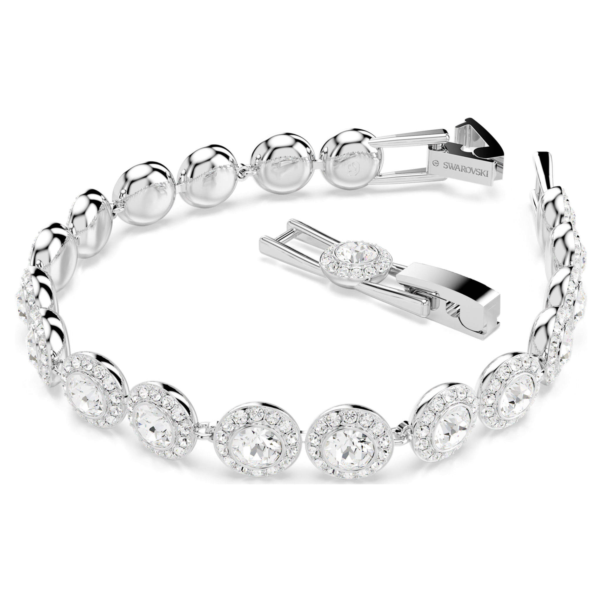 Swarovski Una armband Angelic Ronde slijpvorm Zilverkleurig/Wit 5682279