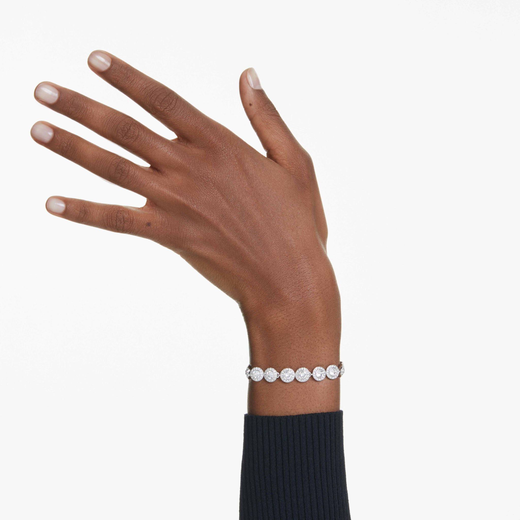 Swarovski Una armband Angelic Ronde slijpvorm Zilverkleurig/Wit 5682279