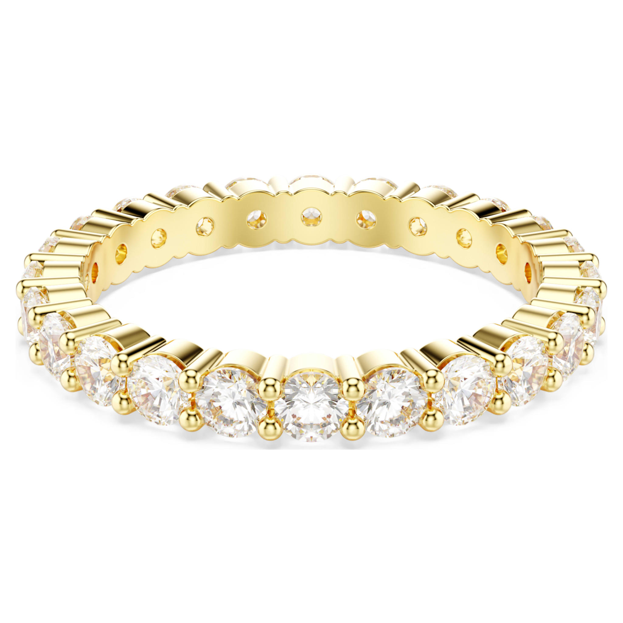 Swarovski Stilla ring Ronde slijpvorm Goudkleurig/Wit