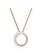 Swarovski Matrix ketting met hanger Ronde slijpvorm Crystal Pearl Rosékleurig/Wit 5692265