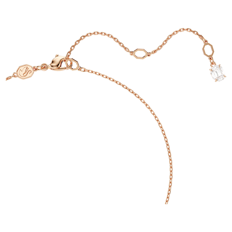 Swarovski Matrix ketting met hanger Ronde slijpvorm Crystal Pearl Rosékleurig/Wit 5692265