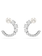 Swarovski Matrix oorbellen Ronde slijpvorm Crystal Pearl Zilverkleurig/Wit 5692260