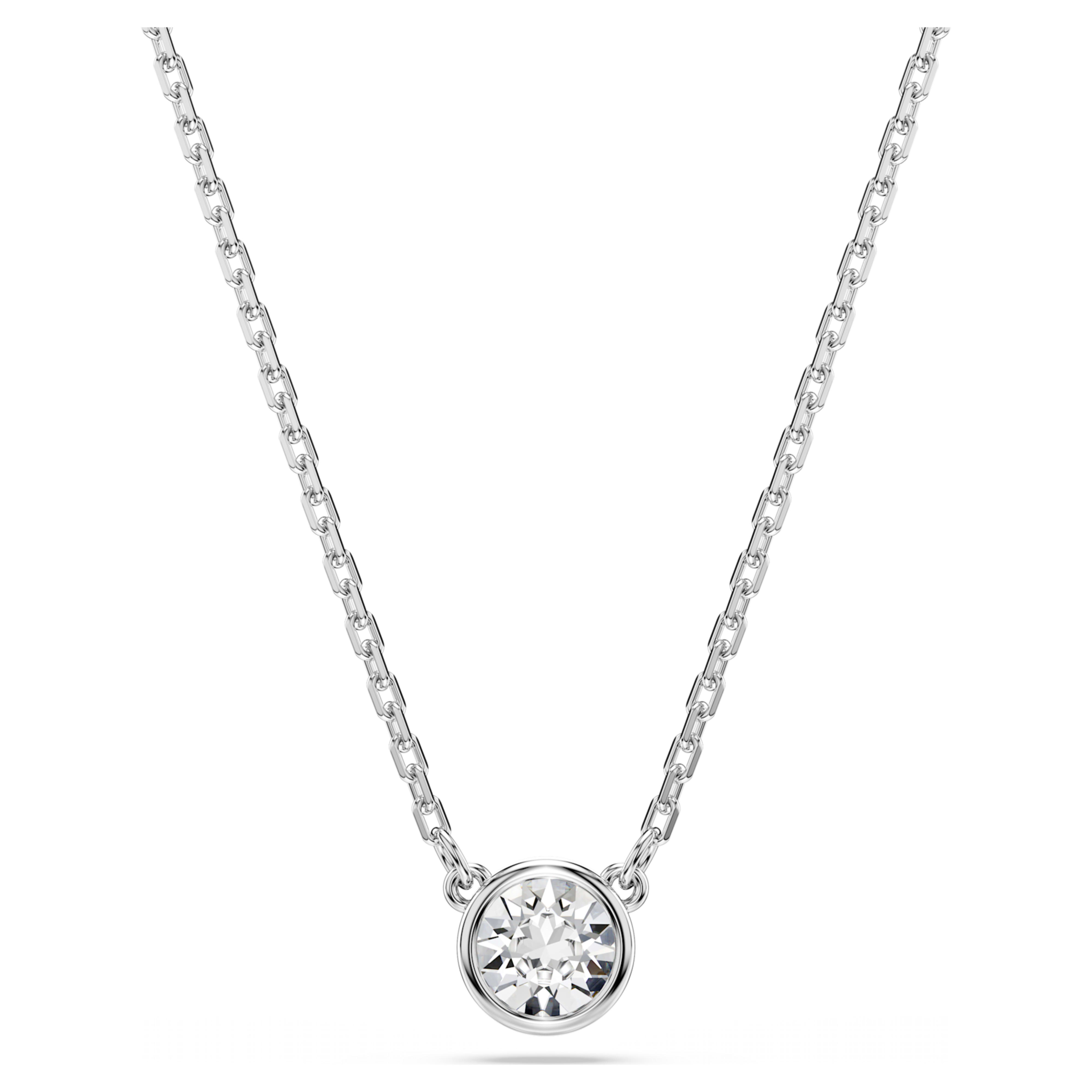 Swarovski Imber ketting met hanger Ronde slijpvorm Zilverkleurig/Wit 5696039