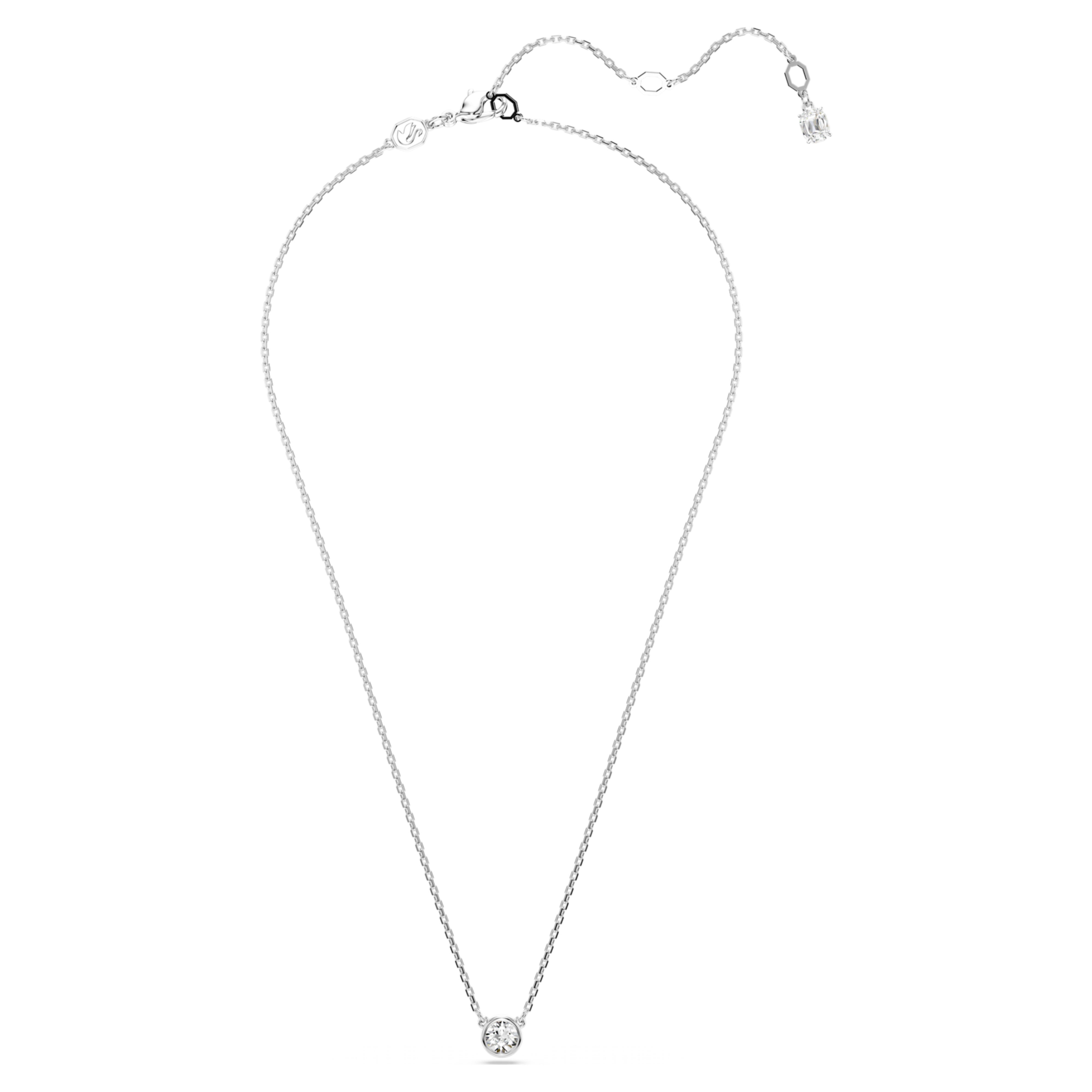 Swarovski Imber ketting met hanger Ronde slijpvorm Zilverkleurig/Wit 5696039
