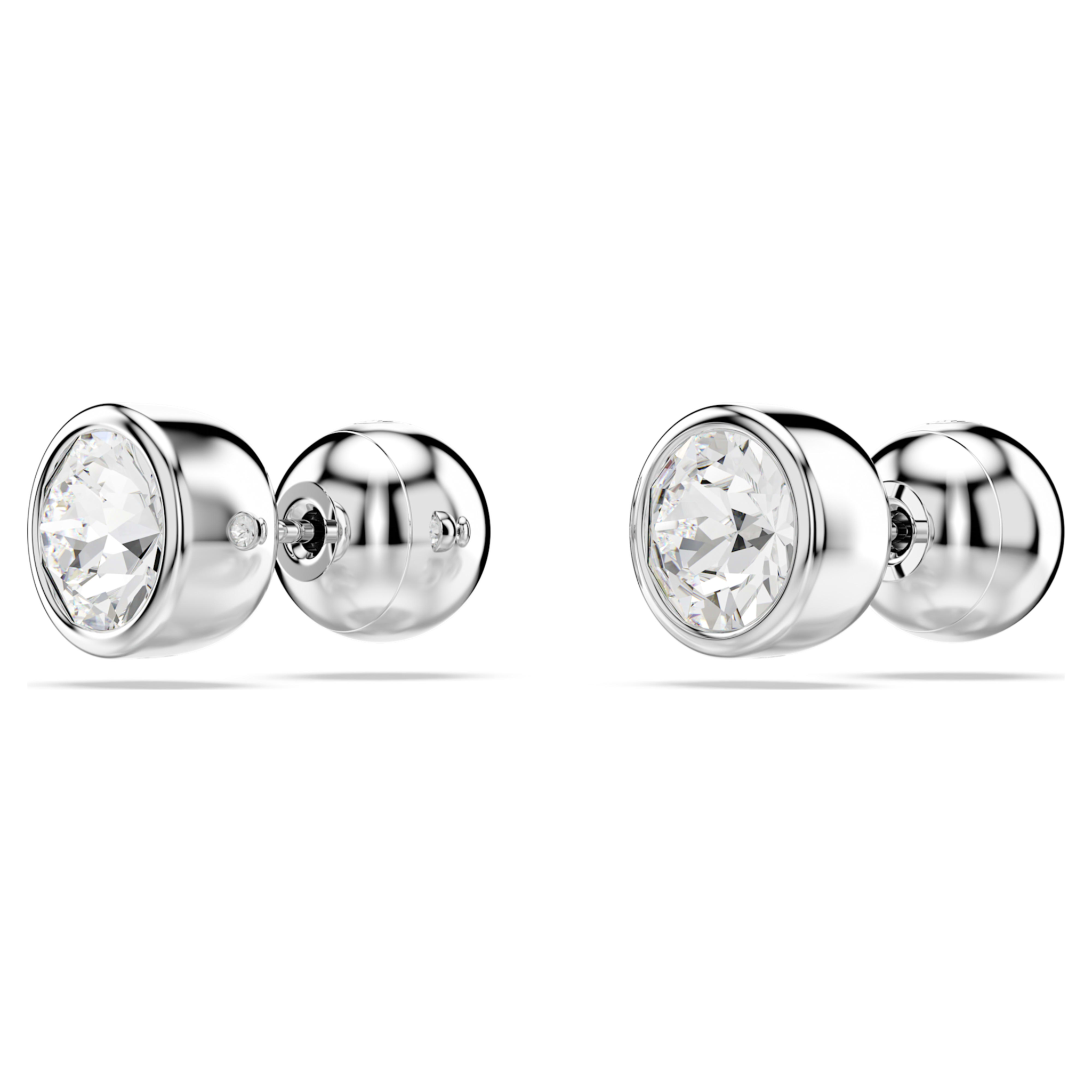Swarovski Imber oorbellen Ronde slijpvorm Zilverkleurig/Wit 5696073