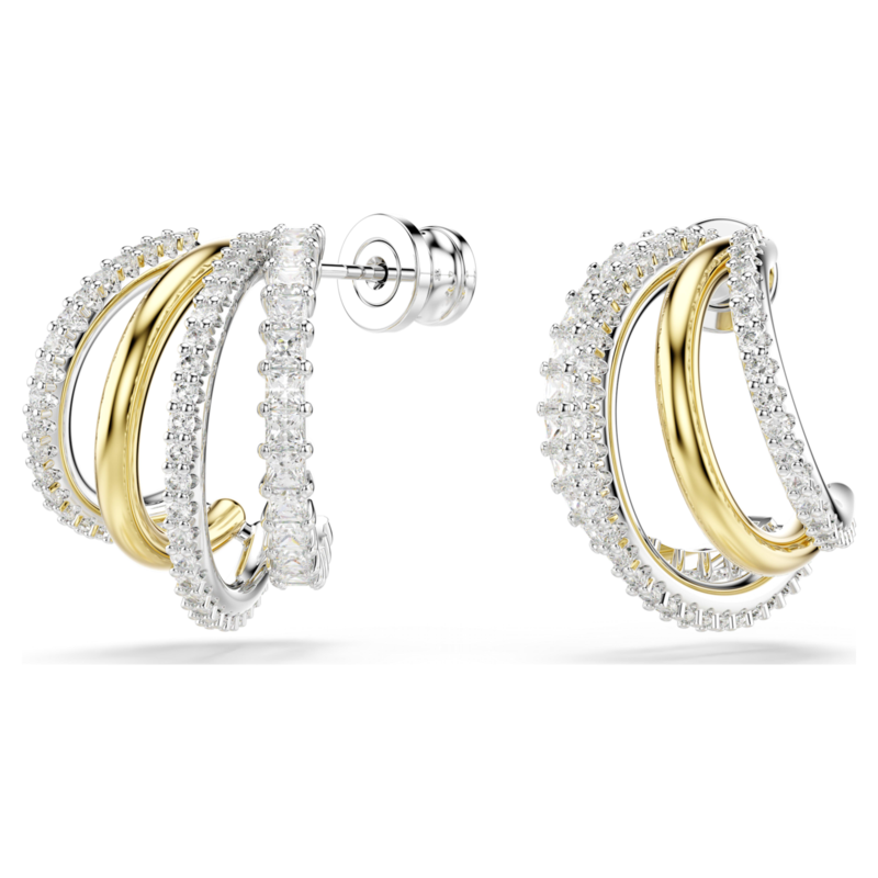 Swarovski Hyperbola oorbellen Verschillende slijpvormen Zilverkleurig/Wit 5689718