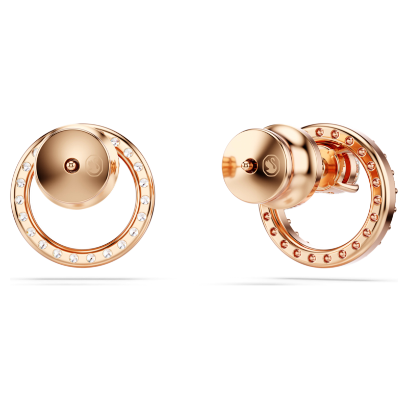 Swarovski Constella oorbellen Ronde slijpvorm Rosékleurig/Wit 5692263