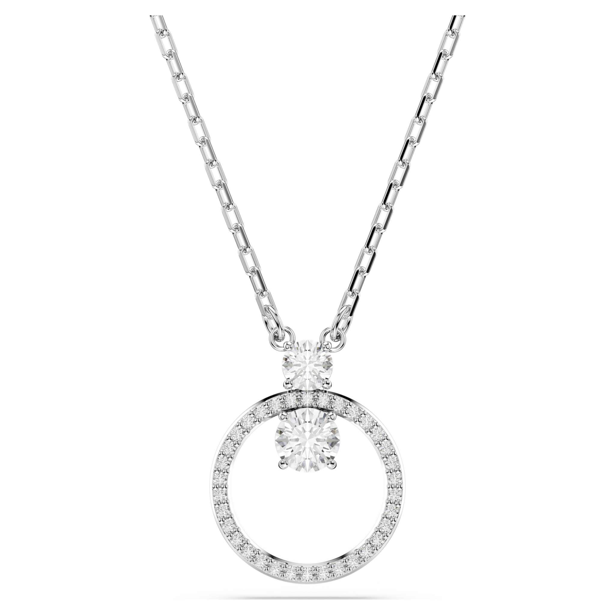 Swarovski Constella ketting met hanger Ronde slijpvorm Zilverkleurig/Wit 5692261