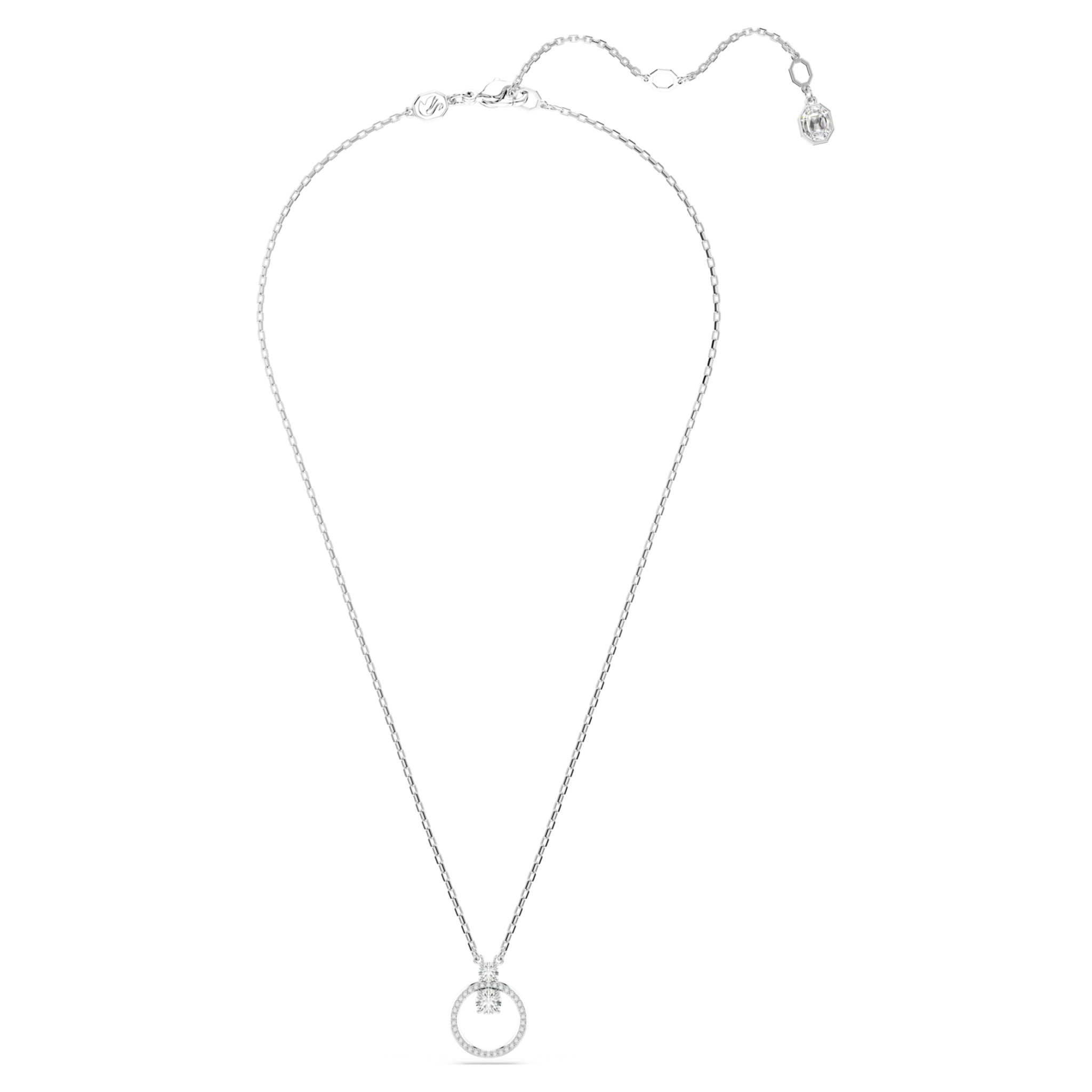 Swarovski Constella ketting met hanger Ronde slijpvorm Zilverkleurig/Wit 5692261