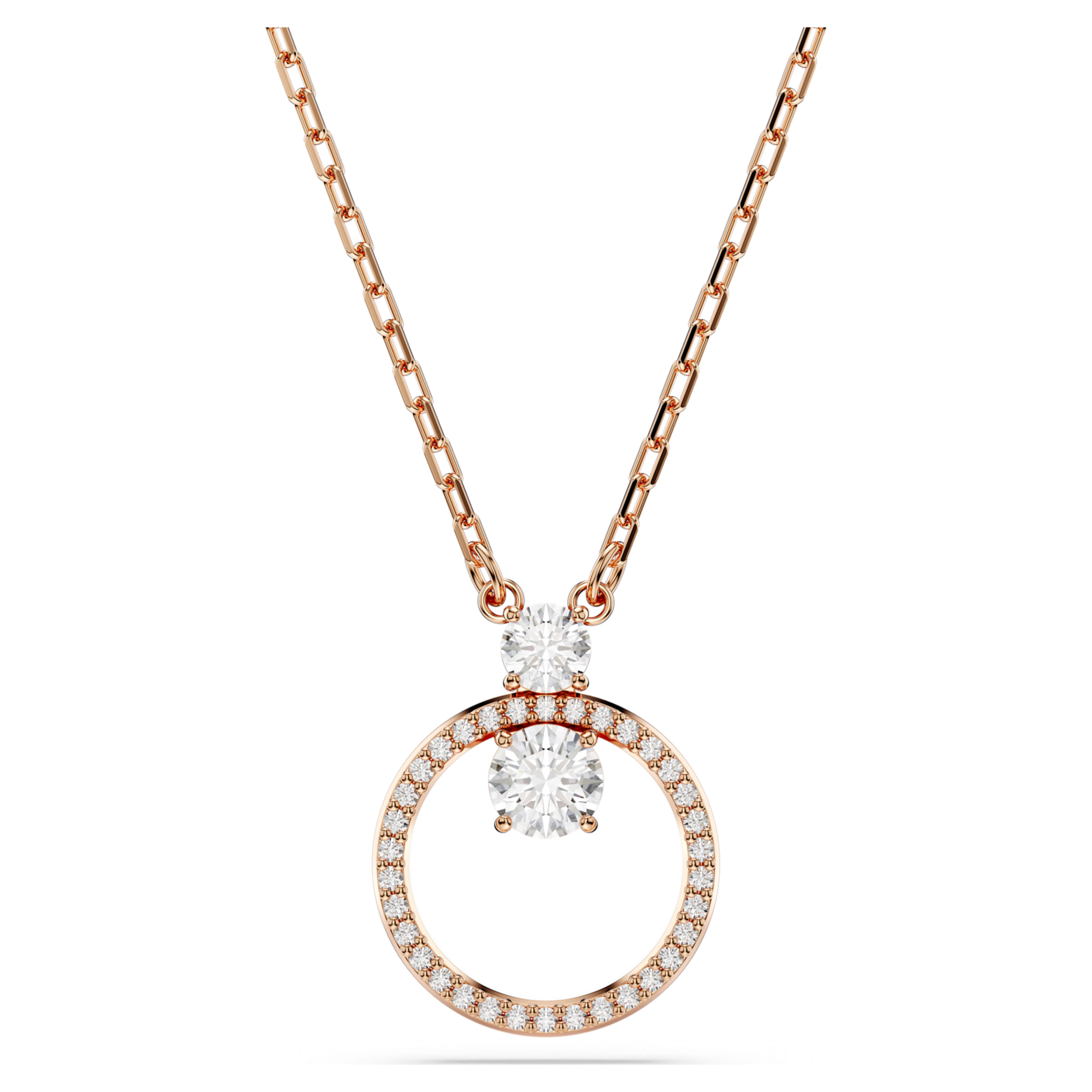 Swarovski Constella ketting met hanger Ronde slijpvorm Rosékleurig/Wit 5692266