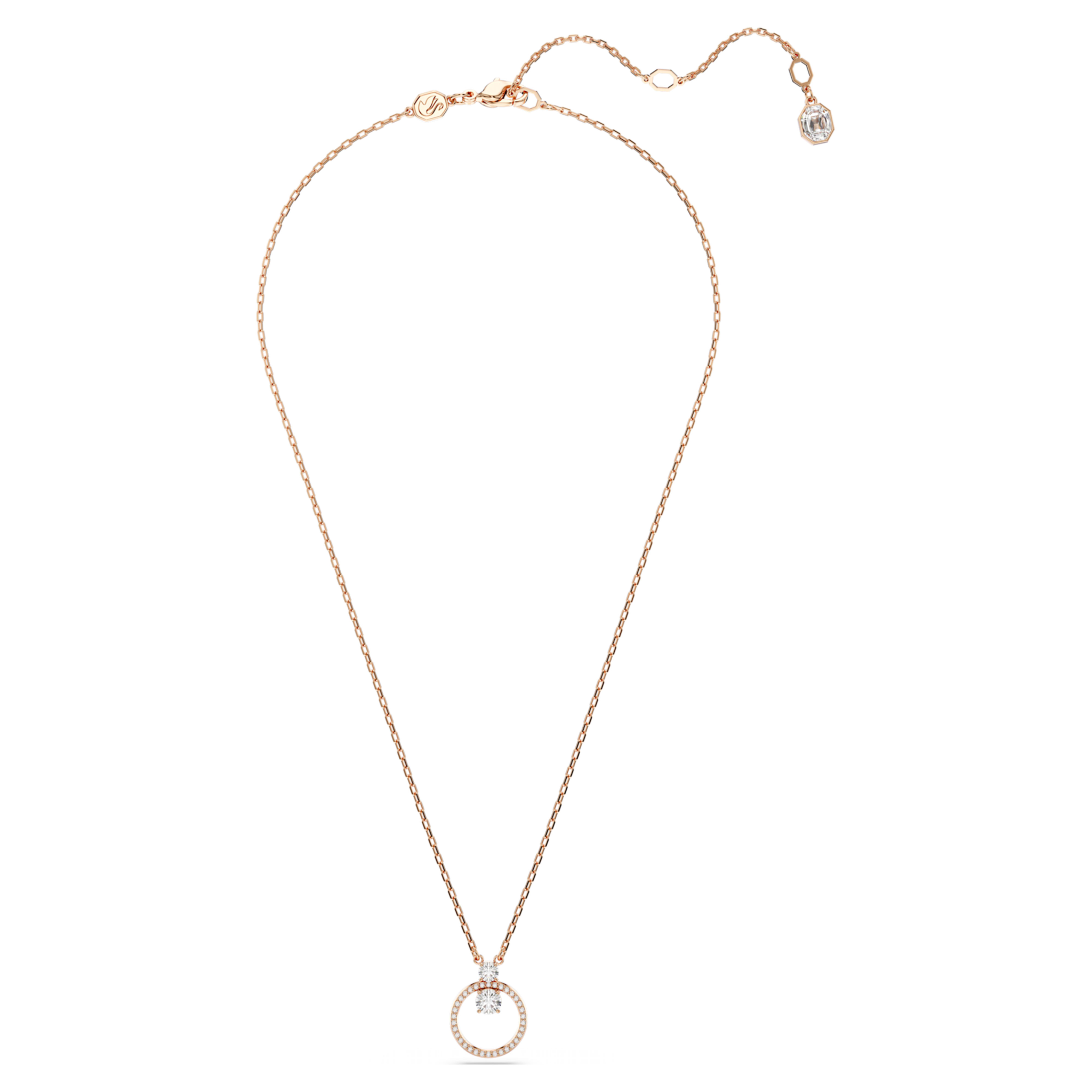 Swarovski Constella ketting met hanger Ronde slijpvorm Rosékleurig/Wit 5692266