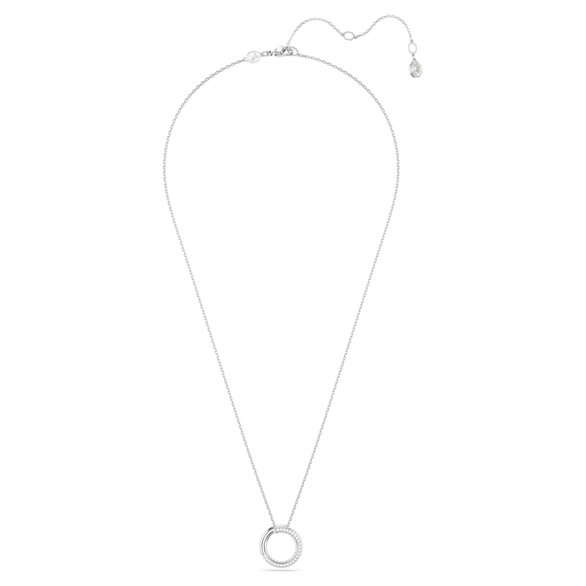 Swarovski Dextera ketting met hanger Halo pave  Zilverkleurig/Wit 5692737