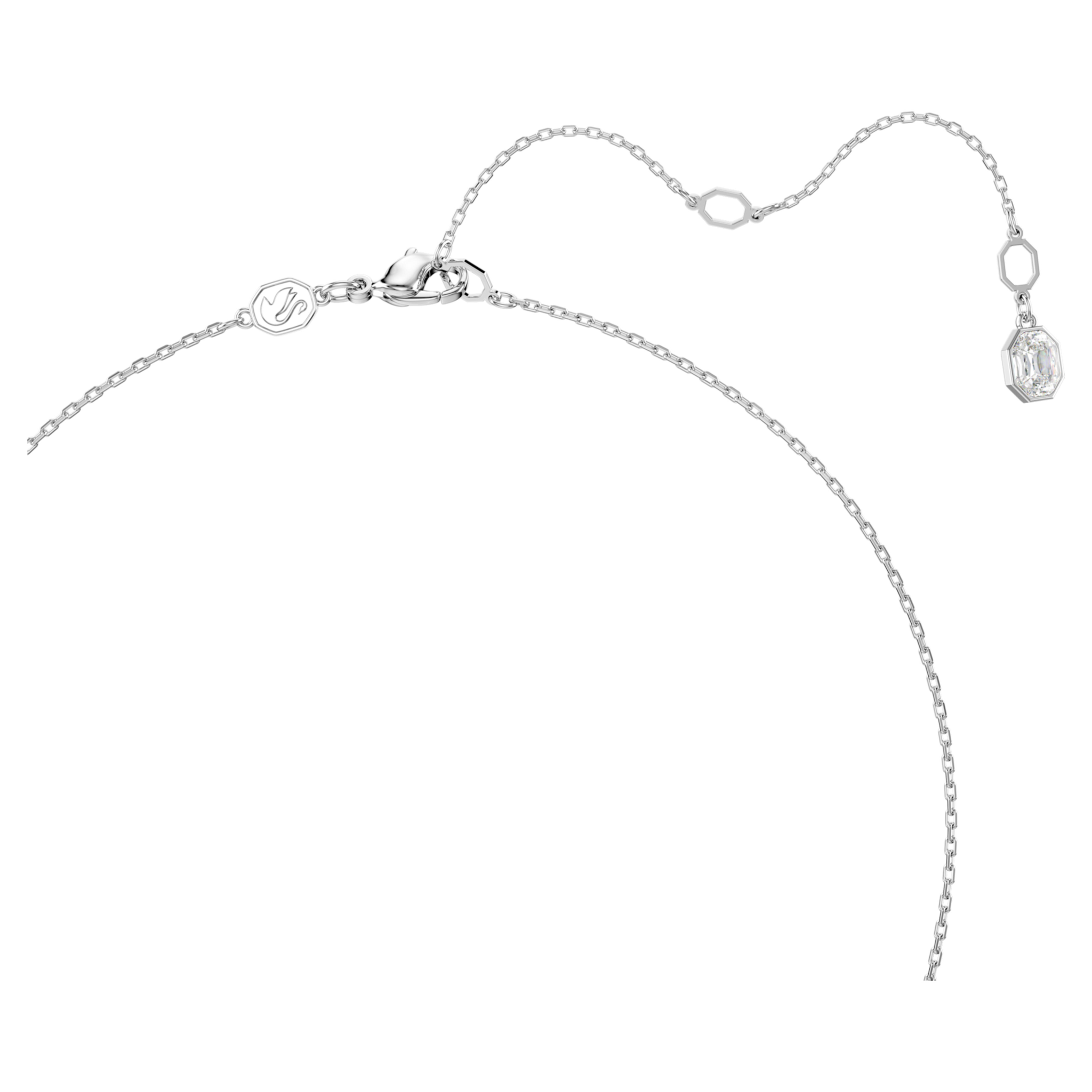 Swarovski Dextera ketting met hanger Halo pave  Zilverkleurig/Wit 5692737