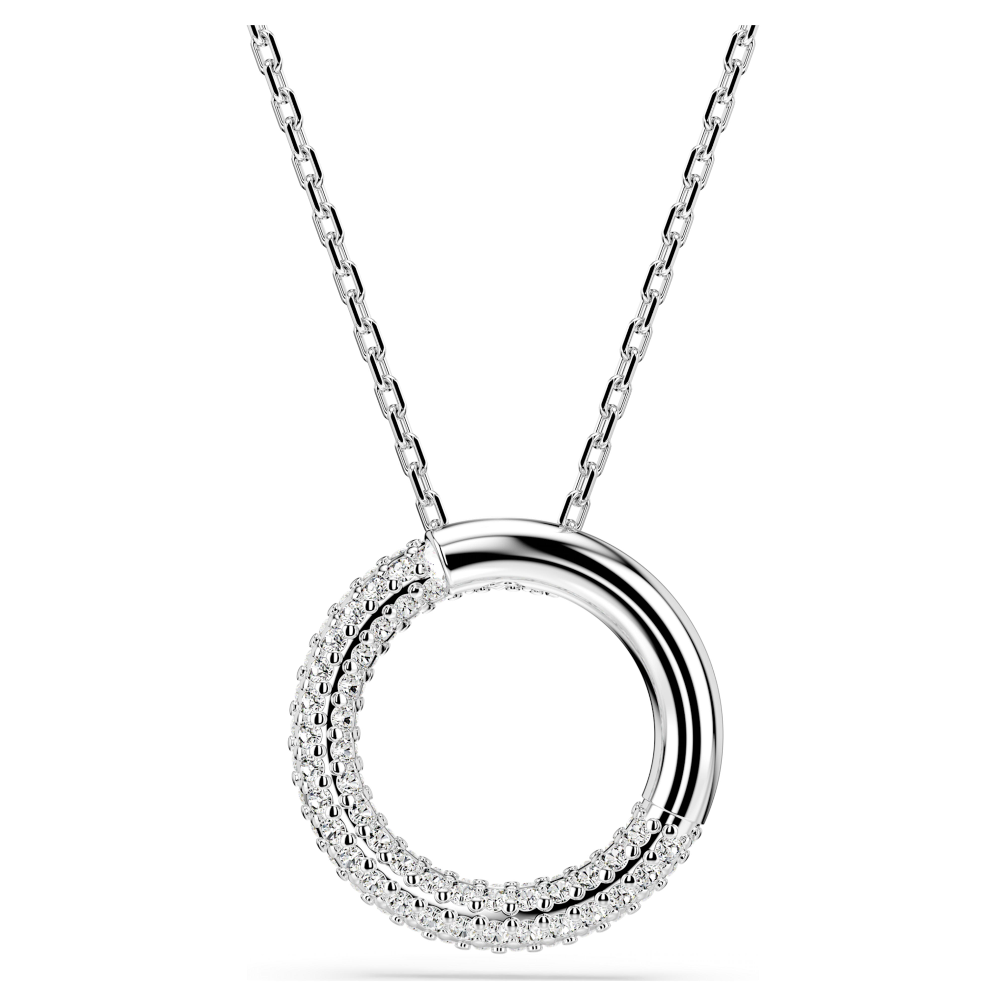 Swarovski Dextera ketting met hanger Halo pave  Zilverkleurig/Wit 5692737