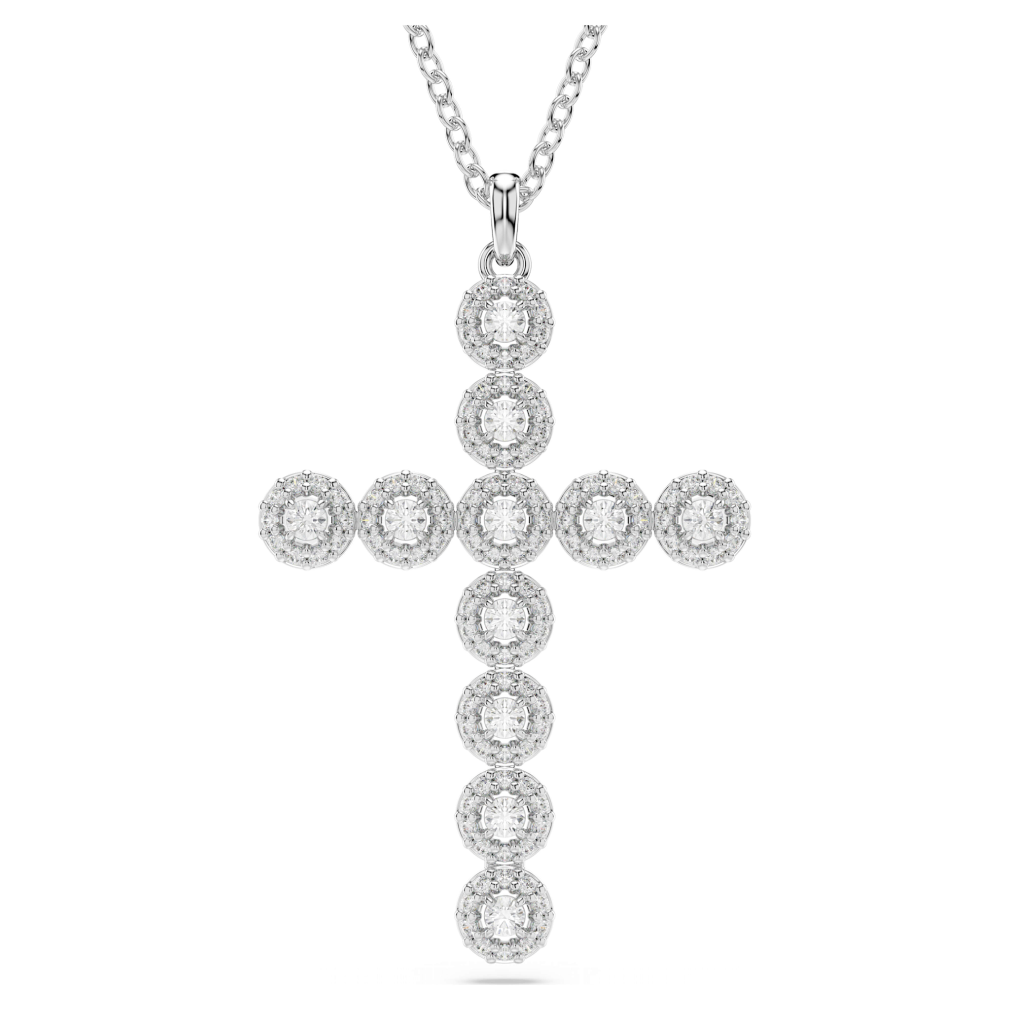 Swarovski Insigne ketting met hanger Cross round cut Zilverkleurig/Wit 5675573