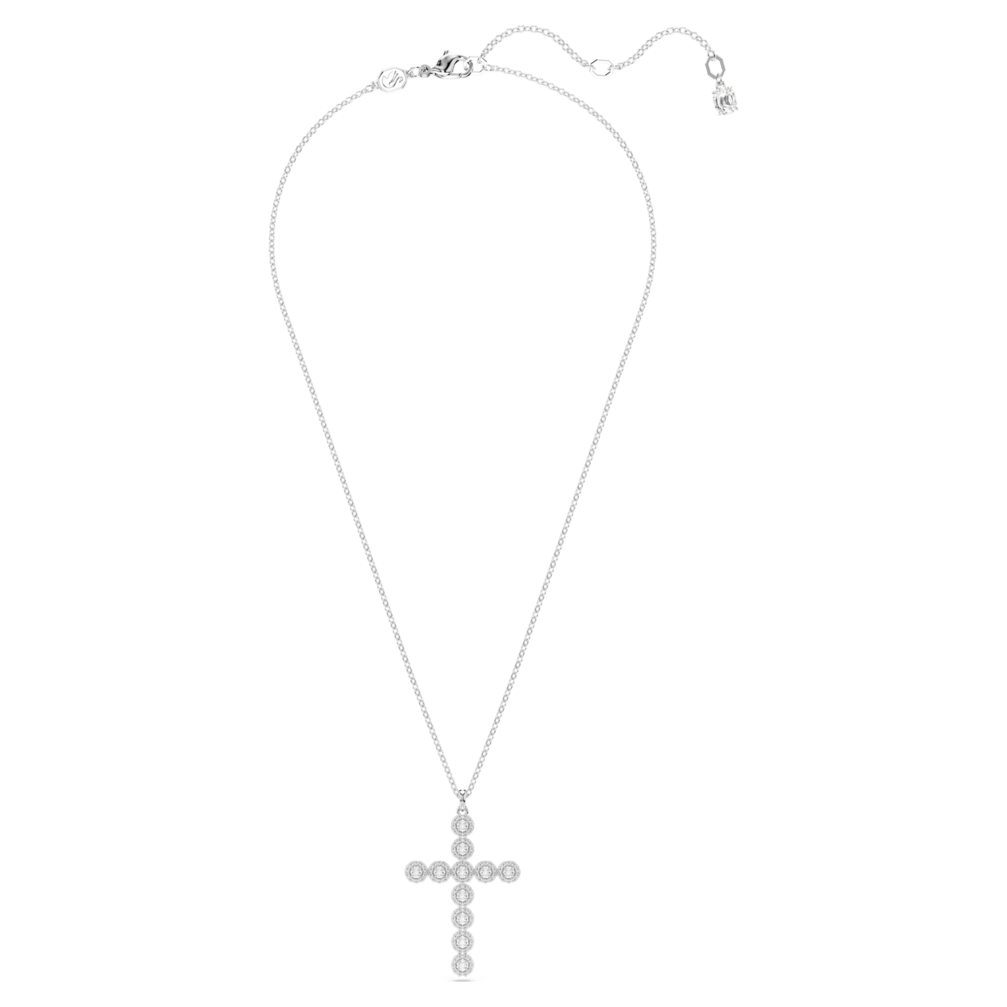 Swarovski Insigne ketting met hanger Cross round cut Zilverkleurig/Wit 5675573