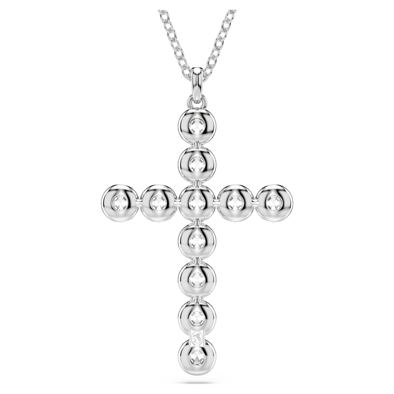 Swarovski Insigne ketting met hanger Cross round cut Zilverkleurig/Wit 5675573