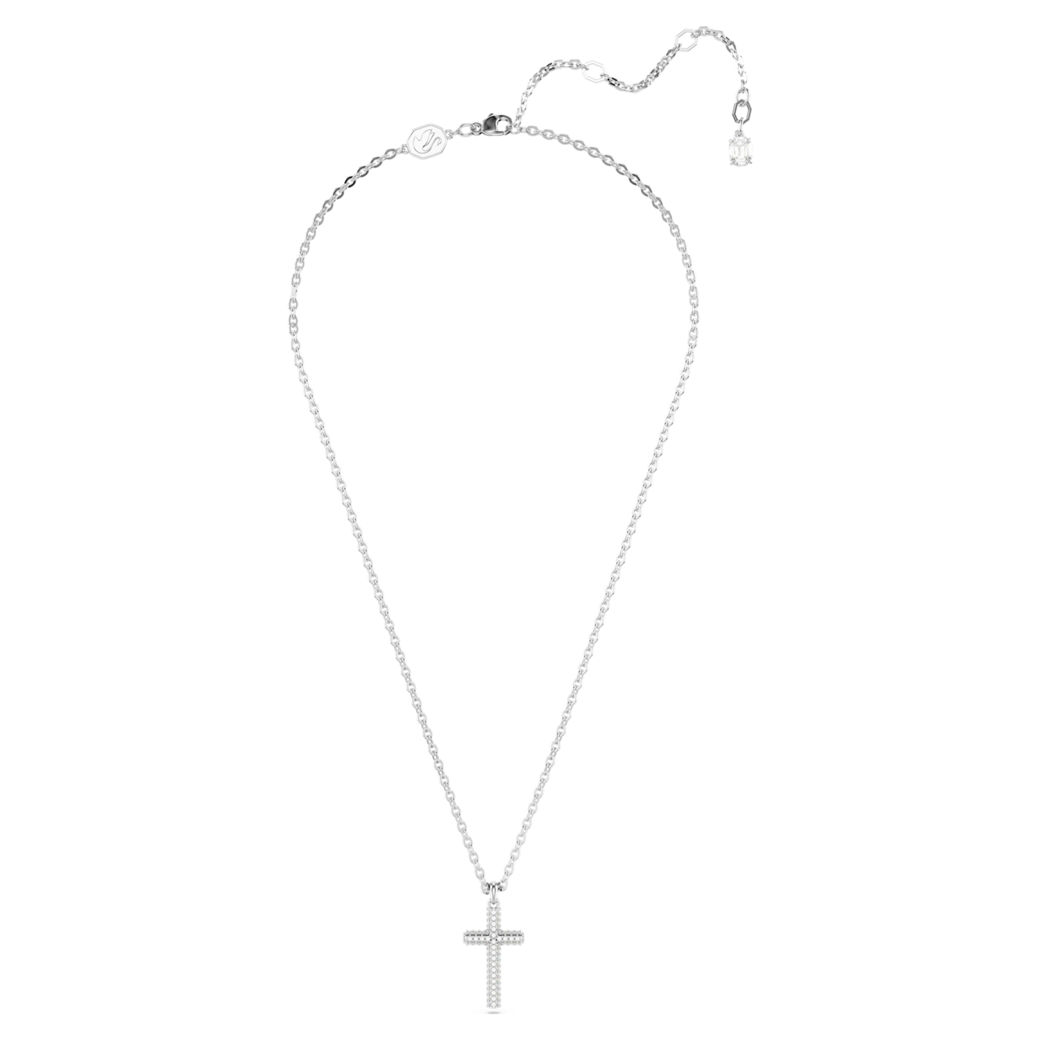 Swarovski Insigne ketting met hanger Cross full pave Zilverkleurig/Wit 5675577