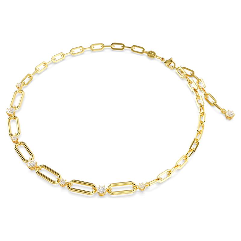 Swarovski Constella ketting Schakels en ronde slijpvorm Goudkleurig/Wit 5683354