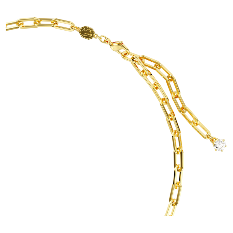 Swarovski Constella ketting Schakels en ronde slijpvorm Goudkleurig/Wit 5683354