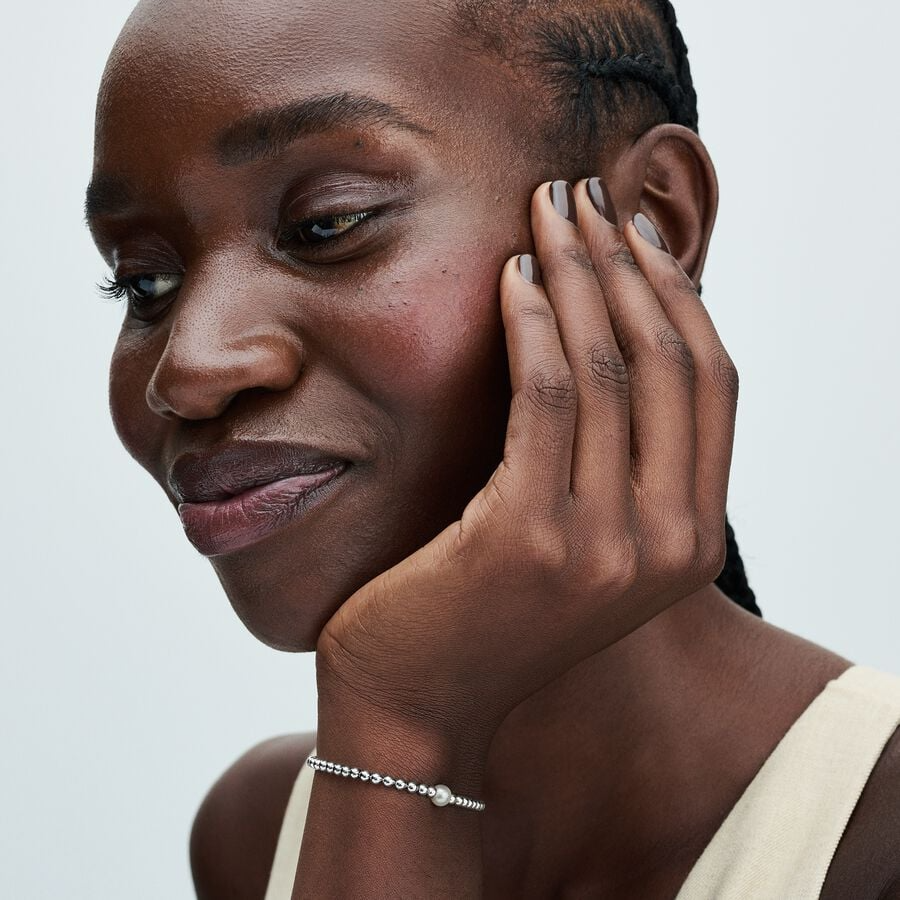 Pandora Behandelde Gecultiveerde Zoetwaterparel en Kralen Armband 593173C01