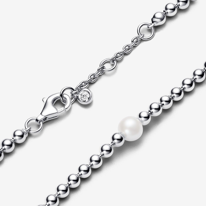 Pandora Behandelde Gecultiveerde Zoetwaterparel en Kralen Armband 593173C01