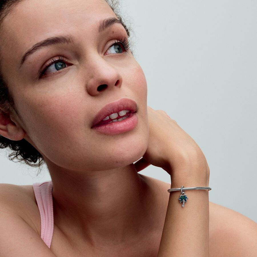 Pandora Sterling silver  Mixed stone Green 793352C01