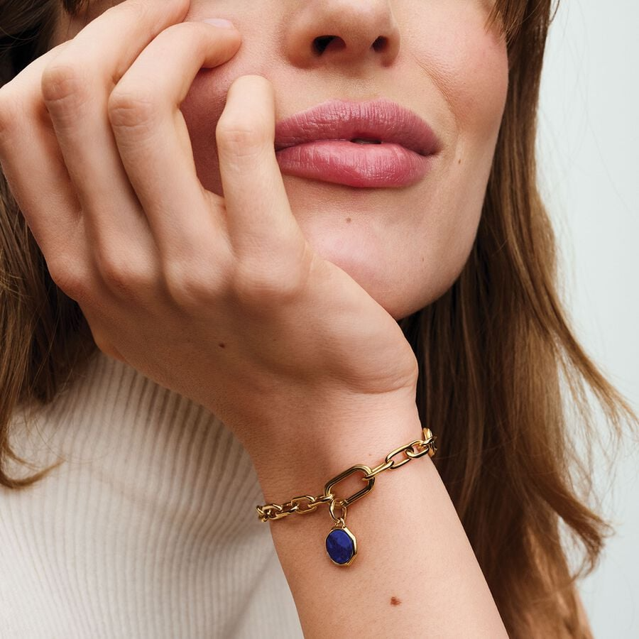 Pandora Blue Engravable Mini Medallion Charm 763388C01