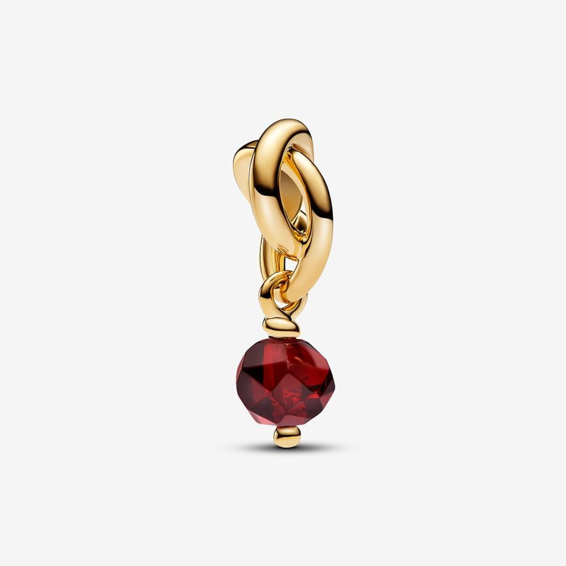 Pandora Faceted Red Eternity Circle Dangle Charm 763462C01