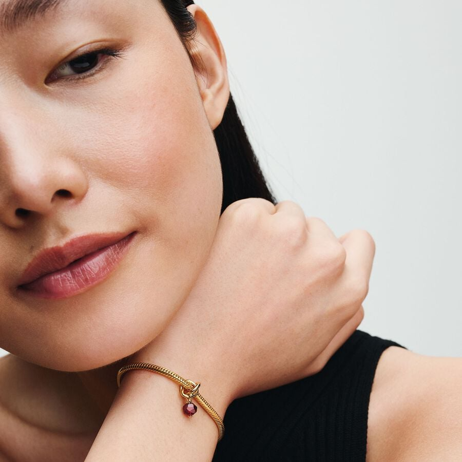 Pandora Faceted Red Eternity Circle Dangle Charm 763462C01